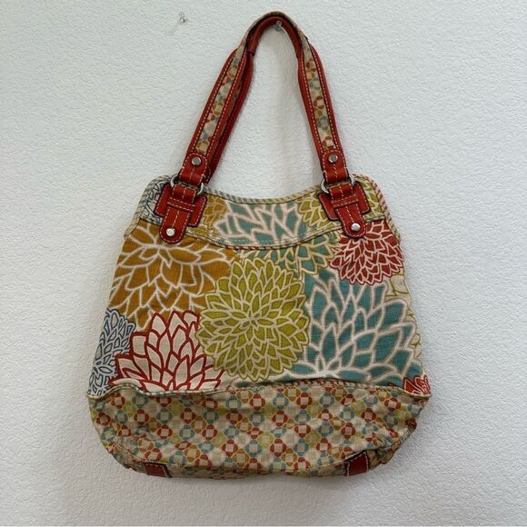 Fossil Multicolored Floral Pattern Canvas Shoulder/Handbag Medium ZB 2907 - Picture 6 of 12